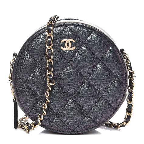 chanel caviar round bag|2019 CC Quilted Caviar Round Clutch With Chain .